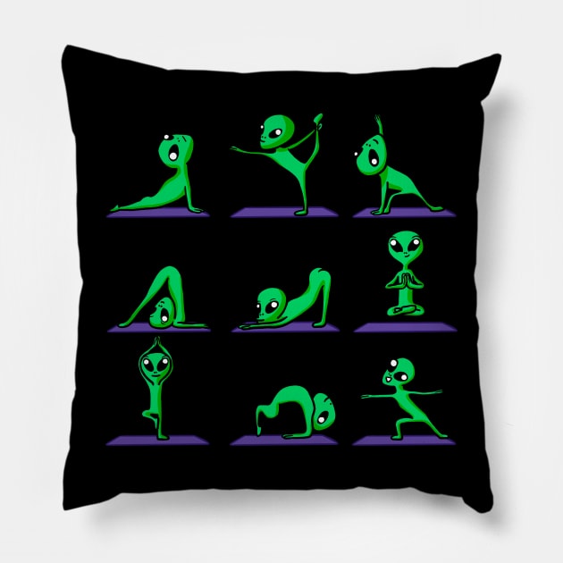 Alien Yoga Pillow by huebucket