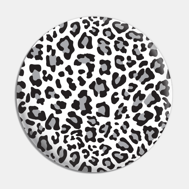 Grey Leopard Print Pin by epiclovedesigns