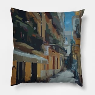 A quiet alley Pillow