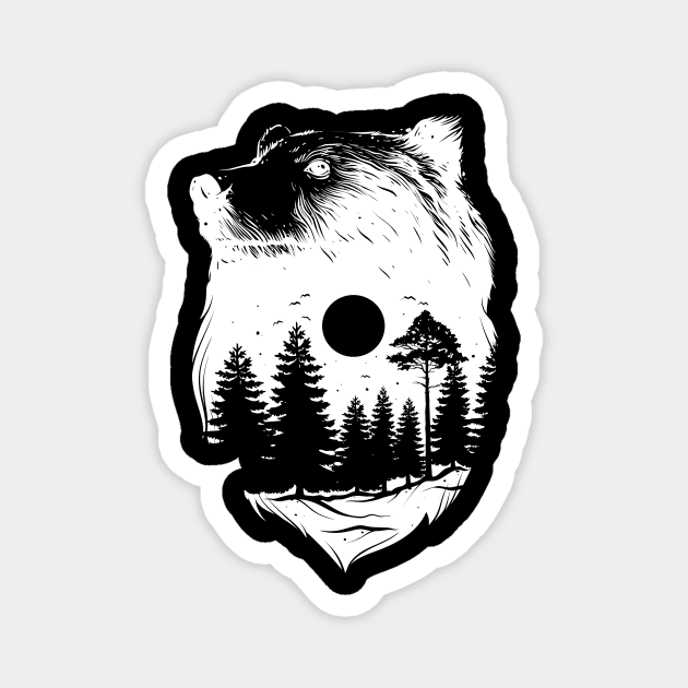 Brown Bear Spirit Animal Magnet by XOZ