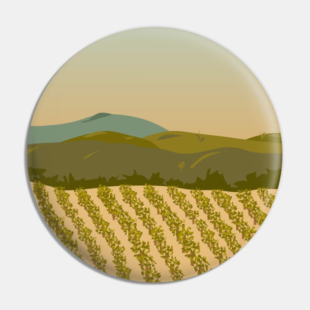 Santa Rosa, California Vineyard Pin by lymancreativeco