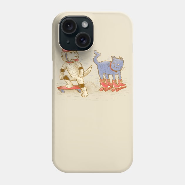 Skateboard Dogs Don't Like Roller Skate Cats Phone Case by nickv47