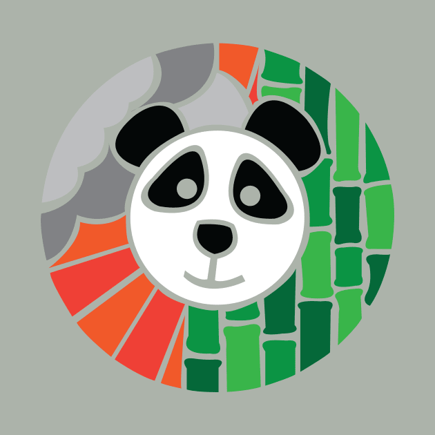 Panda & bamboo (Full size) by COLeRIC