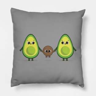 Cute avocado family Pillow