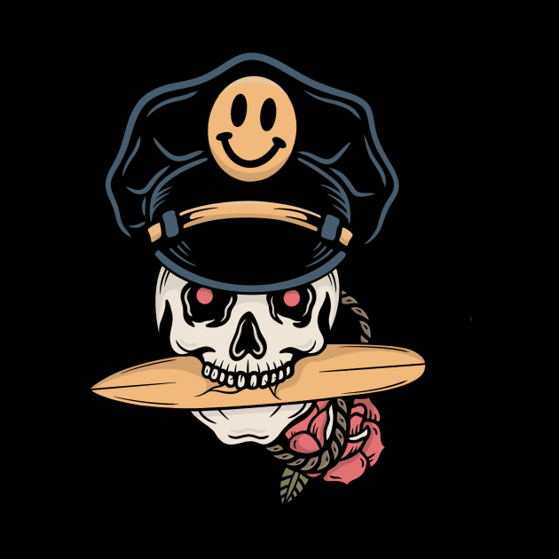 Police skull by gggraphicdesignnn