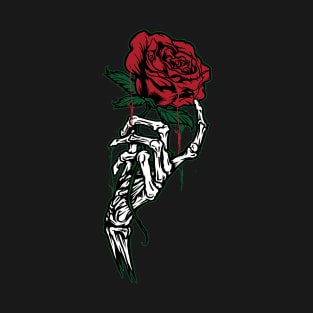 Horror Hand with Rose T-Shirt