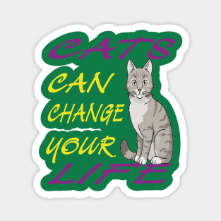 cat can change your life-v2 Magnet