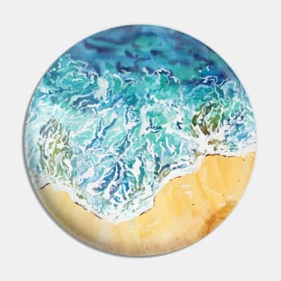 Ocean Waves at the Beach Pin