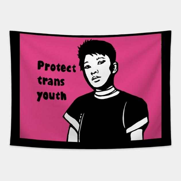 Political Pop protect trans youth Tapestry by Brandy Devoid special edition collecion