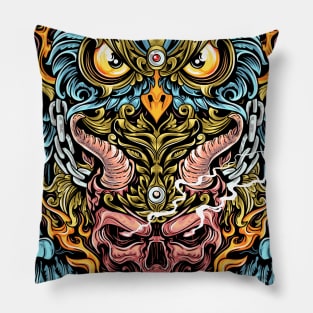Owl Mural Design Pillow