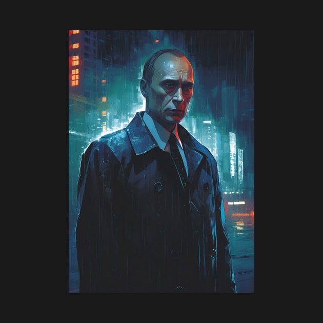 Putin Cyberpunk Art by Lazyshophouse