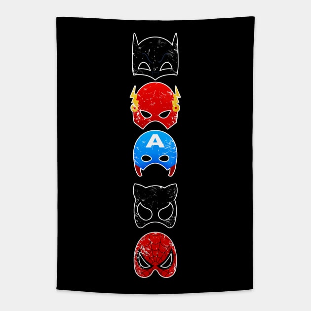 Masked Heroes Tapestry by Scar