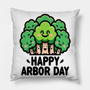 Happy Trees Celebrating Nature: Grow Green Pillow