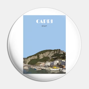 Capri Travel Poster Print Pin