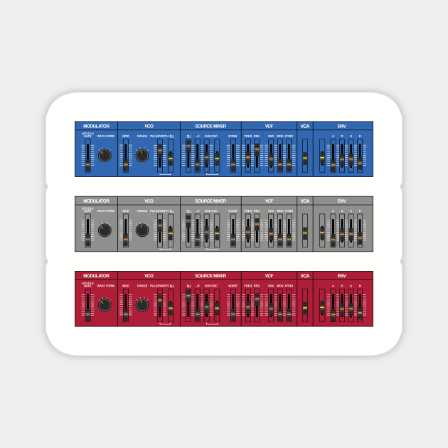 Analogue Synth Controls 101 Magnet by Atomic Malibu