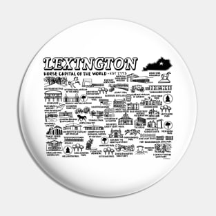 Lexington Map Art Pin