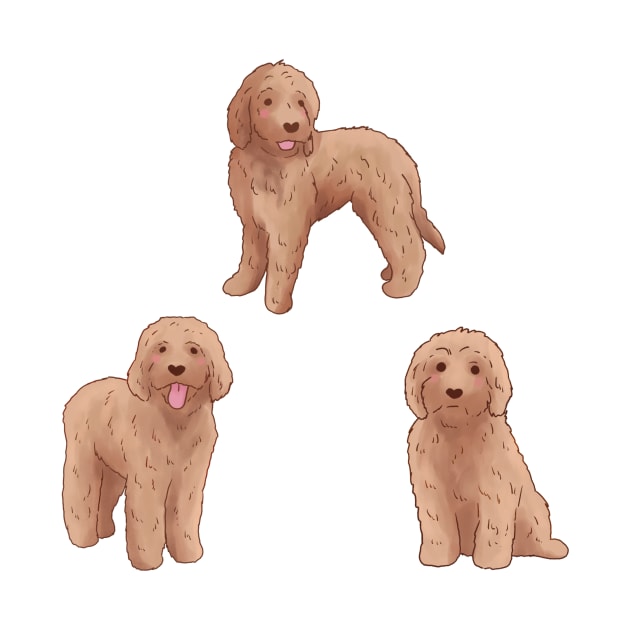 Cute Golden Doodle art pack by Mayarart