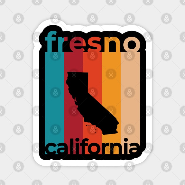 Fresno California Retro Magnet by easytees