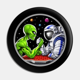 Alien Astronaut Arm Wrestling Pin