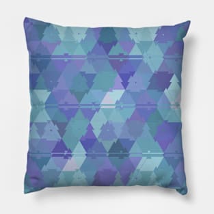 Purple and Turquoise Mosaic Tribal Pillow