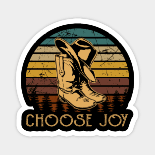 Choose Joy Cowboy Boots Magnet