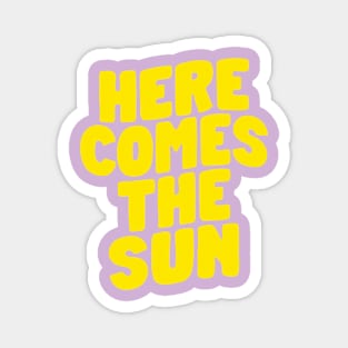 Here Comes the Sun in Lilac and Yellow Magnet