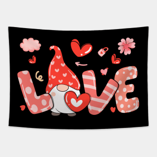 Gnome Love Valentine Day Tapestry