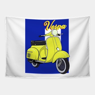 YELLOW VESPA SCOOTER Tapestry