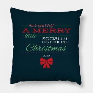 Merry Socially Distanced Christmas Pillow