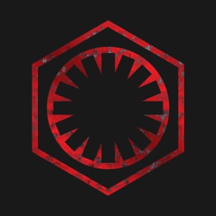 The First Order/New Imperial Logo - Red Metal Weathered T-Shirt