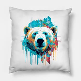 Polar Bear Animal Freedom World Wildlife Wonder Abstract Pillow