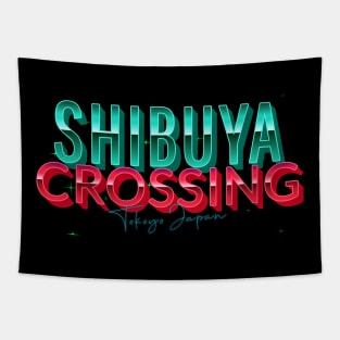 Famous Shibuya Crossing Design Tokyo misprint Tapestry