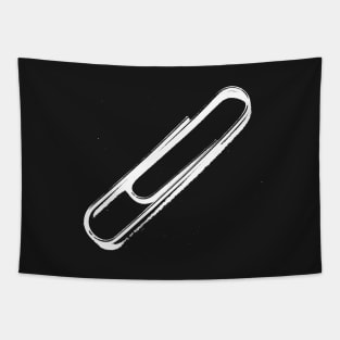 The Paperclip - white edition Tapestry