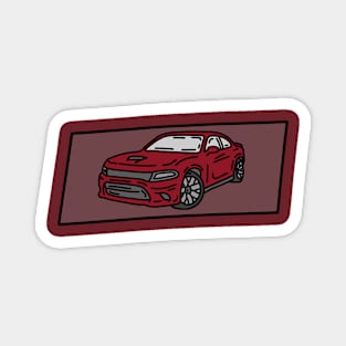 muscle cars illustration vector Magnet