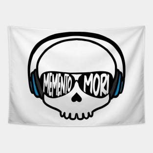 skull with headphones Tapestry