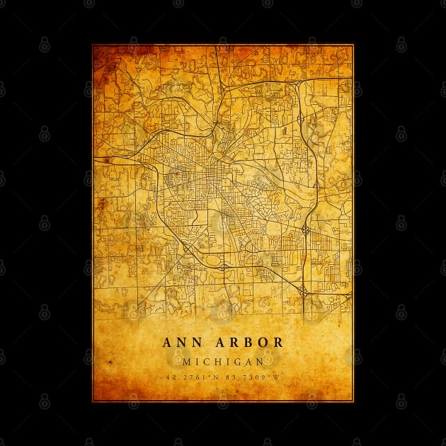 Map of Ann Arbor by theStickMan_Official