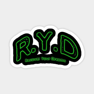 Black&Green Recover Your Dreams Logo Magnet