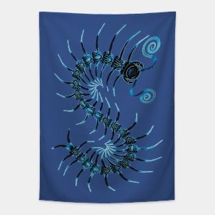 Dotted Blue Centipede Tapestry