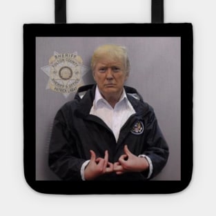 Trump Mugshot Gang Signs Tote