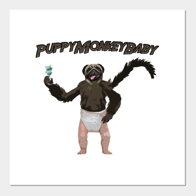 PuppyMonkeyBaby Puppy Monkey Baby Funny Commercial - Mountain Dew - Posters  and Art Prints | TeePublic