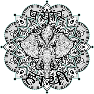 Ornate Hindu Elephant Magnet