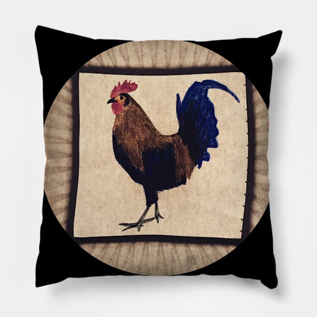 Little Red Rooster Pillow by Zachfan1212