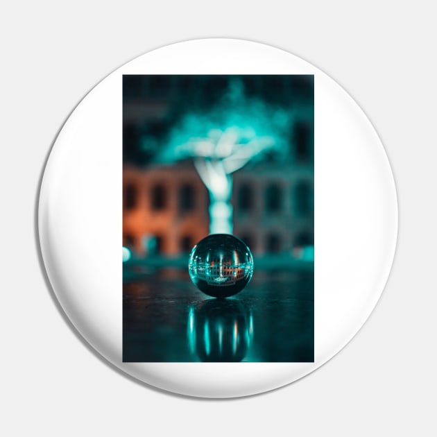 Neon-Lit Crystal Ball Pin by aestheticand