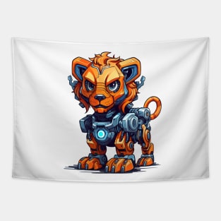 Cartoon lion robots. T-Shirt, Sticker. Tapestry