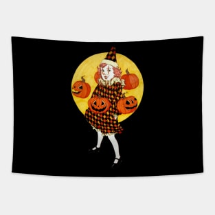 Vintage Halloween Clown Tapestry