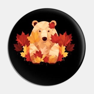 Bear with Maple leafs Canada Pin