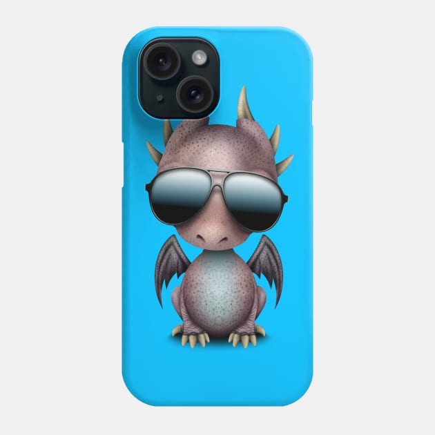 Baby Dragon Wearing Sunglasses Phone Case by jeffbartels