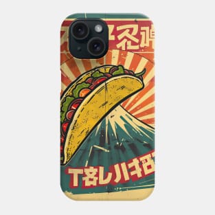 Vintage asian taco ad design Phone Case