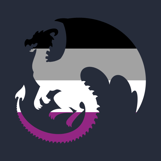 Pride Animals- Asexual Dragon by HeckHound