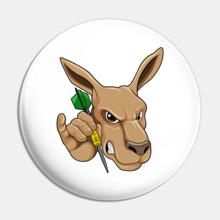 Kangaroo as Dart player with Dart Pin